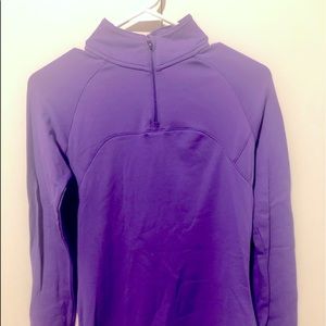 Under Armor 1/4 zip pullover. Purple. Size M